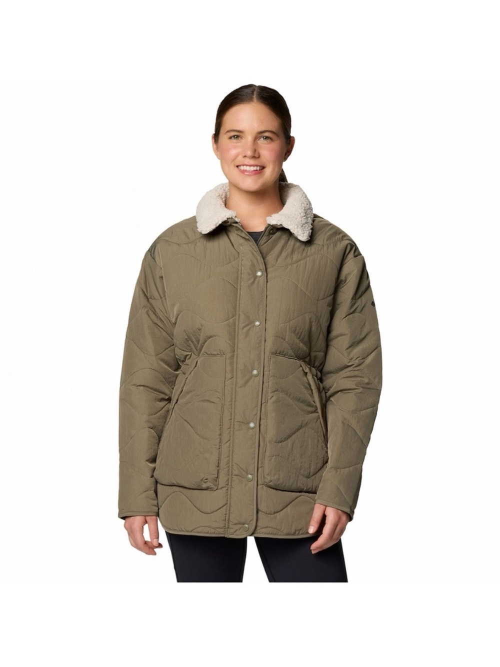 Columbia Birchwood II Jacket in Stone Green, Size Large, Like New